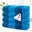 Casa Copenhagen Malibu Strandtücher, entworfen in Dänemark, robust & widerstandsfähig, schnelltrocknend, für Pool, Bad & Dusche, 76x152 cm, 4-teiliges Strand & Badetuch-Set aus Baumwolle-Blau/Türkis
