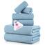 Casa Copenhagen, 6teiliges Designer Handtuch Geschenkset aus 100% ägyptischer Baumwolle -Rostblau, 600 g/m² (2Badetücher, 2Handtücher, 2Waschhandschuhe) Geschenkbox für Damen & Herren