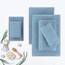 Casa Copenhagen, 6teiliges Designer Handtuch Geschenkset aus 100% ägyptischer Baumwolle -Rostblau, 600 g/m² (2Badetücher, 2Handtücher, 2Waschhandschuhe) Geschenkbox für Damen & Herren