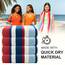 Casa Copenhagen Bora Bora Strandtücher, entworfen in Dänemark, robust und widerstandsfähig, schnelltrocknend, für Pool, Bad und Dusche, 76 x 152cm, 4-teiliges Handtuchset aus Baumwolle- Rot