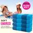 Casa Copenhagen Malibu Strandtücher, entworfen in Dänemark, robust & widerstandsfähig, schnelltrocknend, für Pool, Bad & Dusche, 76x152 cm, 4-teiliges Strand & Badetuch-Set aus Baumwolle-Blau/Türkis