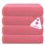 Casa Copenhagen 4-teiliges Handtuch-Set mit Wellenstruktur – Rosa, 550 g/m², 4 Baumwoll-Badetücher für den robusten Dauereinsatz – Geschenkset fürs Badezimmer