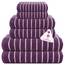 Casa Copenhagen, 6teiliges Designer Handtuch Geschenkset aus 100% ägyptischer Baumwolle –Dunkellila, 600 g/m² (2Badetücher, 2Handtücher, 2Waschhandschuhe) Geschenkbox für Damen & Herren