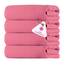 Casa Copenhagen Waffle 4-teiliges Geschenkset XL Designer Handtüchern aus 100% ägyptischer Baumwolle- Rosa, 70x140 cm, 4Badetücher für Badezimmer (perfekte Geschenkset für Damen & Herren)