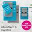 Casa Copenhagen X-line 2-teiliges XL-Designer Badetuch-Set aus 100% ägyptischer Baumwolle Grau Türkis, 600 g/m², 90x180 cm Badetücher für das Badezimmer (perfekte Geschenkset für Damen & Herren)