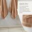 NY Loft 4-teiliges Badetuch-Set, 100 % Baumwolle, super weich und saugfähig, schnell trocknend, strukturierte und strapazierfähige Baumwolle, Trinity-Kollektion, 4 Stück, 76,2 x 132,1 cm, Helltaupe