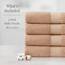 NY Loft 4-teiliges Badetuch-Set, 100 % Baumwolle, super weich und saugfähig, schnell trocknend, strukturierte und strapazierfähige Baumwolle, Trinity-Kollektion, 4 Stück, 76,2 x 132,1 cm, Helltaupe
