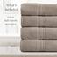 Springtree Home Badetuch 4er Set aus 100% Baumwolle | Badetücher braun | geometrisches strukturiertes Design | saugfähig & schnelltrocknend | 4 Badetücher | Oeko-TEX Standard 100 Baumwolle |