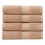 NY Loft 4-teiliges Badetuch-Set, 100 % Baumwolle, super weich und saugfähig, schnell trocknend, strukturierte und strapazierfähige Baumwolle, Trinity-Kollektion, 4 Stück, 76,2 x 132,1 cm, Helltaupe