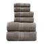 Springtree Home Handtuch-Set aus 100% Baumwolle | Geometrisches Strukturdesign | Saugfähig, schnelltrocknend | 2 Badetücher, 2 Handtücher und 2 Waschlappen | Öko-Tex-Standard 100, Myla-Kollektion