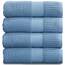Badetuch aus 100 % Baumwolle 4 Stück super weich und saugfähig schnell trocknend 762 x 1321 cm strukturierte und strapazierfähige Baumwolle TrinityKollektion (4 Stück Badetücher blauer Schatten)