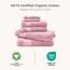 BIOWEAVES Badetuch-Set aus 100 % Bio-Baumwolle, 700 g/m² Plüsch, 6-teiliges Premium-Handtuch-Set, GOTS-zertifiziert, 2 Badetücher, 2 Handtücher & 2 Waschlappen – Altrosa