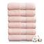 NY Loft Handtuch aus 100 % Baumwolle, superweich und saugfähig, schnell trocknend, strukturierte und strapazierfähige Baumwolle, Trinity-Kollektion, 6 Stück Handtücher, 40,6 x 71,1 cm, Hellrosa