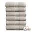 NY Loft Handtuch aus 100 % Baumwolle, superweich und saugfähig, schnell trocknend, strukturierte und strapazierfähige Baumwolle, Trinity-Kollektion, 6 Stück Handtücher, 40,6 x 71,1 cm, Hellgrau (Quiet
