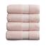 NY Loft Badetuch aus 100 % Baumwolle, superweich und saugfähig, schnell trocknend, strukturierte und strapazierfähige Baumwolle, Trinity-Kollektion, 4 Stück, 76,2 x 132,1 cm, Hellrosa