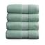 NY Loft Badetuch aus 100 % Baumwolle, superweich und saugfähig, schnell trocknend, strukturierte und strapazierfähige Baumwolle, Trinity-Kollektion, 4 Stück, 76,2 x 132,1 cm, Wasabi-Grün