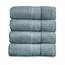 NY Loft Badetuch aus 100 % Baumwolle, superweich und saugfähig, schnell trocknend, strukturierte und strapazierfähige Baumwolle, dicke Premium-Handtücher, 4 Stück Badetücher, 76,2 x 132,1 cm, Blaugrau