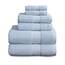 NY Loft Handtuch-Set aus 100% Baumwolle, 6-teilig, super weich und saugfähig, schnell trocknend, 2 Badetücher, 2 Handtücher und 2 Waschlappen, Trinity Collection (6-teiliges Set, Chambray Blue)