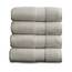 NY Loft Badetuch aus 100% Baumwolle, superweich und saugfähig, schnell trocknend, strukturierte und strapazierfähige Baumwolle, Trinity-Kollektion, 4 Stück, 76,2 x 132,1 cm, Hellgrau (Quiet Grey)