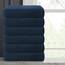 Casa Copenhagen Wave Strukturiertes 6-teiliges kleines Badetuchset - Marineblau, aus 100% ägyptischer Baumwolle Kiefergrau, Badetücher für das Badezimmer (perfekte Geschenkset für Damen & Herren)