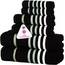 Casa Copenhagen, 6teiliges Designer Handtuch Geschenkset aus 100% ägyptischer Baumwolle –Schwarz, 550 g/m² (2Badetücher, 2Handtücher, 2Waschhandschuhe) Geschenkbox für Damen & Herren