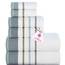 Casa Copenhagen, 6teiliges Designer Handtuch Geschenkset aus 100% ägyptischer Baumwolle – Graues Meergras, 600 g/m² (2Badetücher, 2Handtücher, 2Waschhandschuhe) Geschenkbox für Damen & Herren