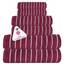 Casa Copenhagen, 6teiliges Designer Handtuch Geschenkset aus 100% ägyptischer Baumwolle –Burgunderrot, 600 g/m² (2Badetücher, 2Handtücher, 2Waschhandschuhe) Geschenkbox für Damen & Herren