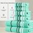 Casa Copenhagen, 6teiliges Designer Handtuch Geschenkset aus 100% ägyptischer Baumwolle –Aquablau, 550 g/m² (2Badetücher, 2Handtücher, 2Waschhandschuhe) Geschenkbox für Damen & Herren