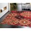 Ottomanson Ottohome Collection Moderner Damast-Design Teppich Rutschfest Gummi-Rückseite Rot 1,52 x 1,83 m
