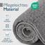 Beautissu Badvorleger rutschfest Waschbar 80x50 cm – Duschvorleger Hochflor Badematte rutschfest Shaggy – Flauschig Badvorleger Badezimmerteppich – Badezimmer Badematte Grau BeauMare FL