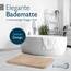 Beautissu Badematte rutschfest 60x50 cm – Duschvorleger Hochflor Badteppich rutschfest Waschbar Shaggy – Flauschig Badvorleger Badezimmerteppich – Badezimmer Badematte Natur BeauMare FL