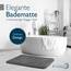 Beautissu Badematte rutschfest 100x60 cm – Duschvorleger Hochflor Badteppich rutschfest Waschbar Shaggy Optik – Flauschig Badvorleger Badezimmerteppich Groß – Badematte Anthrazit BeauMare FL