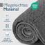 Beautissu Badematte rutschfest 100x60 cm – Duschvorleger Hochflor Badteppich rutschfest Waschbar Shaggy Optik – Flauschig Badvorleger Badezimmerteppich Groß – Badematte Anthrazit BeauMare FL