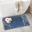 Zahari Home Capri Badezimmerteppich, luxuriöser Badteppich, waschbar, schöne Duschmatte, einzigartiges Design, stilvoll, rutschfest, Duschmatte, königsblau, Badteppich, Badewanne, Dekoration
