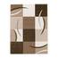 TT Home Wohnzimmer Teppich Moderner Kurzflor 3D Optik Geometrisches Wellen Design, Farbe: Braun 3, Größe:60x110 cm