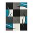 TT Home Wohnzimmer Teppich Moderner Kurzflor 3D Optik Geometrisches Wellen Design, Farbe:Türkis 2, Größe:120x170 cm