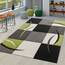 TT Home Wohnzimmer Teppich Moderner Kurzflor 3D Optik Geometrisches Wellen Design, Farbe:Grün, Größe:60x110 cm