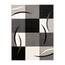 TT Home Wohnzimmer Teppich Moderner Kurzflor 3D Optik Geometrisches Wellen Design, Farbe: Schwarz-Weiß, Größe:200x290 cm