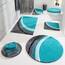 Erwin Müller Badematte Mykonos, Badteppich, Badvorleger rutschhemmend türkis Größe 70x120 cm - kuscheliger Hochflor, für Fußbodenheizung geeignet (weitere Farben, Größen)