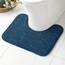 MIULEE WC Teppich Badematte Memoryschaum Badezimmerteppich rutschfeste Badteppich Wasserabsorbierend Badvorleger Schnelltrocknend Waschbar Duschvorleger für Toilette 50x40cm Blau