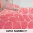 MIULEE Geometrische Badematte Memoryschaum Badezimmerteppich Badteppich Memory Foam Duschvorleger Teppich Badvorleger Fussmatte rutschfeste Matte für Badezimmer Wohnzimmer 50x40 cm Rosa