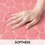 MIULEE Geometrische Badematte Memoryschaum Badezimmerteppich Badteppich Memory Foam Duschvorleger Teppich Badvorleger Fussmatte rutschfeste Matte für Badezimmer Wohnzimmer 50x40 cm Rosa