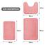 MIULEE Geometrische Badematte Memoryschaum Badezimmerteppich Badteppich Memory Foam Duschvorleger Teppich Badvorleger Fussmatte rutschfeste Matte für Badezimmer Wohnzimmer 50x40 cm Rosa