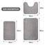 MIULEE Geometrische Badematte Memoryschaum Badezimmerteppich Badteppich Memory Foam Duschvorleger Teppich Badvorleger Fussmatte rutschfeste Matte für Badezimmer Wohnzimmer 40x60 cm Grau