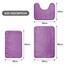 MIULEE Geometrische Badematte Memoryschaum Badezimmerteppich Badteppich Memory Foam Duschvorleger Teppich Badvorleger Fussmatte rutschfeste Matte für Badezimmer Wohnzimmer 50x80 cm Helllila