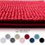 Decomira Badematte rutschfest | Als Badteppich Set kombinierbar | Badezimmer-Teppich Bad-Vorleger waschbar aus Chenille | Duschvorleger für Dusche, Badewannen, WC Deko | Rot - 50x80 cm