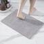 Decomira Badematte rutschfest | Als Badteppich Set kombinierbar | Badezimmer-Teppich Bad-Vorleger waschbar aus Chenille | Duschvorleger für Dusche, Badewannen, WC Deko | Grau - 40x60 cm