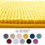 Decomira Badematte rutschfest | Als Badteppich Set kombinierbar | Badezimmer-Teppich Bad-Vorleger waschbar aus Chenille | Duschvorleger für Dusche, Badewannen, WC Deko | Gelb - 50x150 cm