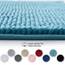 Decomira Badematte rutschfest | Als Badteppich Set kombinierbar | Badezimmer-Teppich Bad-Vorleger waschbar aus Chenille | Duschvorleger für Dusche, Badewannen, WC Deko | Petrol Türkis - 70x120 cm