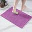 Decomira Badematte rutschfest | Als Badteppich Set kombinierbar | Badezimmer-Teppich Bad-Vorleger waschbar aus Chenille | Duschvorleger für Dusche, Badewannen, WC Deko | Lila - 40x60 cm